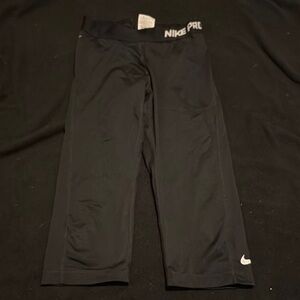 Nike Black Athletic Leggings with Elastic Waistband